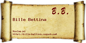 Bille Bettina névjegykártya