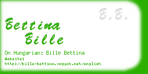 bettina bille business card